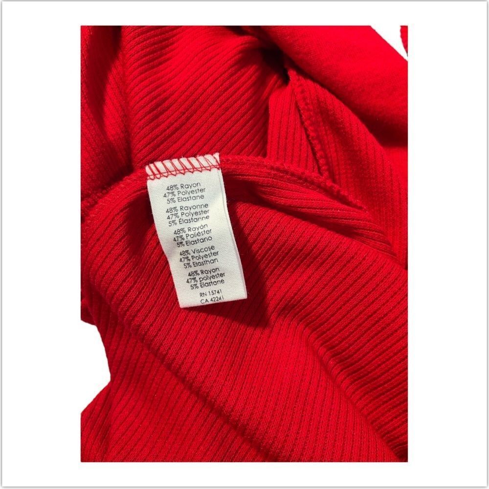 PJ Salvage RITER  Women’s Textured Essentials Ribbed Robe Heather Red Size M - Picture 7 of 15